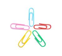 Alevar 100 clips de colores, clips de acero plastificado tamaño 25 mm n. ° 2, clips pequeños de oficina, colores surtidos, 2693/25-1CF