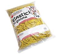 Alevar Gomas elásticas de goma para oficina, diámetro 40 mm, grosor 1,5 mm, color amarillo, paquete en bolsa de 1 kg