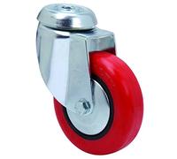 Alex BH PPI - Rueda con agujero pasante (poliuretano inyectado, diámetro de 60 mm, carga soportada 50 kg)