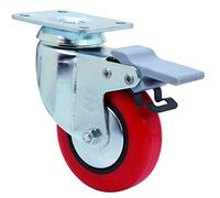 Alex BH PPI - Rueda con freno (poliuretano inyectado, diámetro de 125 mm, carga soportada 100 kg)