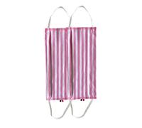 ALEX(E) - Lote de 2 mascarillas protectoras faciales, algodón, fabricadas en Francia, rayas rosadas, talla adulta, 10 x 20 cm