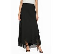 Alex Evenings para Mujer Long Chiffon Tulip Hem Skirt Falda - Negro -