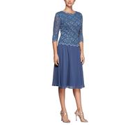 Alex Evenings Vestido Falso con corpiño Bordado para Mujer (Regular y pequeño), Wedgewood, 18