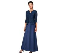 Alex Evenings Vestido sin Mangas para Mujer y Chaqueta a Juego, Chaqueta Kleid Und Passende para Ocasiones Especiales, Azul Marino, 42