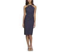 Alex Evenings Women's Short Sheath Slimming Stretch Halter Neck Dress, Charcoal, 12