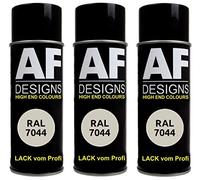 Alex Flittner Designs 3X Ral Pintura en Espray Pintura Coche Laca Colorida Lata de Aerosol RAL7044 Gris Seda Mate
