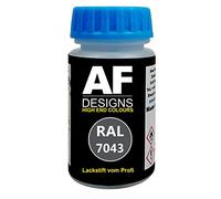 Alex Flittner Designs Laca Pincel Ral 7043 Trafico Gris B Brillante Mate Acabado Satinado 50ml Secado Rápido Acrílico Tupflack - RAL7043 Trafico Gris B Acabado Satinado