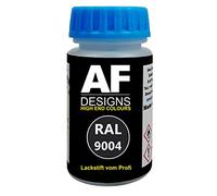 Alex Flittner Designs Laca Pincel Ral 9004 Señal Negro Brillante Mate Acabado Satinado 50ml Secado Rápido Acrílico Tupflack - RAL9004 Chollo! Stumpfmat