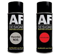 Alex Flittner Designs Pintura Bote Spray Kit compatible con Hyundai N3S Shimmering Plata Metálico Pintura Base Barniz Claro 400ml