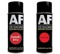Alex Flittner Designs Pintura Bote Spray Kit compatible con Suzuki 81U Saint Germain Rojo Pintura Base Barniz Claro 400ml
