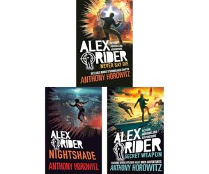 Alex Rider Mission Series 11, 12 & 13: Never Say Die, Secret Weapon & Nightshade - Thrilling Spy Collection for Young Readers by Anthony Horowitz (3-Book Set)