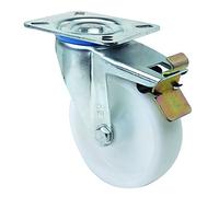 Alex ZV UT - Rueda con freno (poliamix, diámetro de 150 mm, carga soportada 350 kg) color blanco