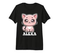 Alexa - Lindo diseño de Gatito para niñas con Nombre Alexa Camiseta Premium