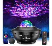 Alexa Proyector Estrellas Luces, Proyector Luz Galaxia Techo Adultos, LED Nocturna Infantil, Galaxy Night Light con Temporizador, Control de Voz, Remoto