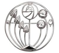 Alexander Castle Broche de plata de ley Charles Rennie Mackintosh