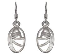 Alexander Castle Charles Rennie Mackintosh - Pendientes de plata de ley 925 para mujeres, adolescentes y niñas, con caja de regalo de joyería, 20 mm x 10 mm, Plata de ley, Sin piedra