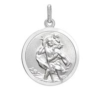 Alexander Castle Colgante de plata de ley 925 de San Cristóbal de 18 mm, dije religioso con caja de regalo, solo colgante