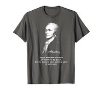 Alexander Hamilton. Éxito, Genius. Camiseta de política Camiseta, Hombre, Asfalto, 4XL