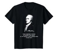 Alexander Hamilton. Éxito, Genius. Camiseta de política Camiseta, Niños, Negro, 12 años