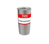 Alexander, Hola, me llamo Etiqueta, insignia Vaso térmico de acero inoxidable de doble pared