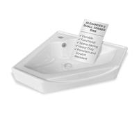 Alexander II Modern Bathroom Wall Mount Corner Sink White With Overflow Renovators Supply Manufacturing