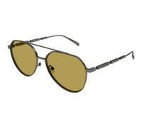 Alexander McQueen Hombre Alexander McQueen AM0478S 003 Gafas de sol Metal Rutenio Verde Piloto
