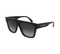 Alexander McQueen Hombre AM0302S 001 Gafas de sol Acetato Negro Gris Cuadrada Normal Sombreado