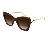 Alexander McQueen Mujer Alexander McQueen AM0375S 002 Gafas de sol Acetato Marrón Marrón Cat Eye Sombreado