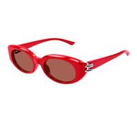 Alexander McQueen Mujer Alexander McQueen AM0469S 003 Gafas de sol Acetato Rojo Marrón Redonda