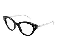 Alexander McQueen Mujer Alexander McQueen AM0485O 001 Monturas ópticas Acetato Negro Transparente Cat Eye