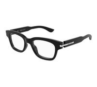 Alexander McQueen Unisex Alexander McQueen AM0497O 005 Monturas ópticas Acetato Negro Transparente Cuadrada