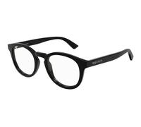 Alexander McQueen Unisex Alexander McQueen AM0514O 001 Monturas ópticas Acetato Negro Transparente Redonda