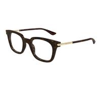 Alexander McQueen Unisex Alexander McQueen AM0521O 002 Monturas ópticas Acetato la Habana Transparente Cuadrada