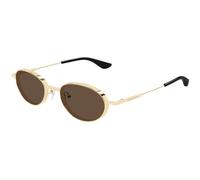 Alexander McQueen Unisex Alexander McQueen AM0523S 002 Gafas de sol Acetato Oro Marrón Redonda