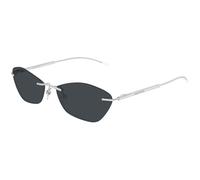 Alexander McQueen Unisex Alexander McQueen AM0525S 001 Gafas de sol Acetato Plata Gris Geométrico