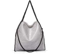 ALEXANDER MILANO Bolsos de Bandolera para Mujer Hombro Grande Hobo (GRIS)