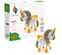 Alexander Origami 3D Unicornio de origami 501832 - Figura de papel 3D con componentes patentados e instrucciones de construcción comprensibles, 656 piezas, 14 x 18 x 16 cm, a partir de 8 años