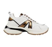 ALEXANDER SMITH Zapatillas de mujer de piel con logotipo lateral Victoria Woman VIW 1006 color blanco bronce, Blanco Bronce, 39 EU