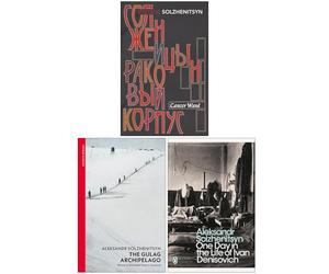 Alexander Solzhenitsyn Collection 3 Books Set (Cancer Ward, The Gulag Archipelago, One Day in the Life of Ivan Denisovich)