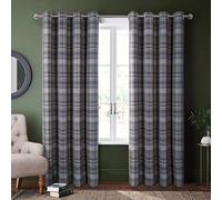 Alexandra Cole Cortinas a Cuadros para Sala de Estar, Dormitorio, habitación, oscurecimiento, Cortinas a Cuadros con Ojales a Rayas y tratamientos para Ventanas, 2 Paneles