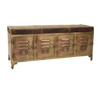 Alexandra House Living Banco Cuero Hierro 40 x 51 x 120 cm