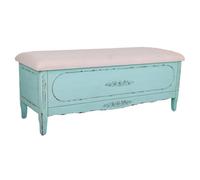 Alexandra House Living Banqueta Azul Esponja Madera de Abeto Madera MDF 43 x 48 x 120 cm