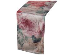 Alexandra House Living Camino de Mesa Rosa Textil 180 x 30 cm Terciopelo Floral