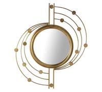 Alexandra House Living Espejo de Pared Dorado Metal 66 x 3 x 78 cm Redondo