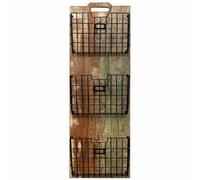 Alexandra House Living Estante Marrón Madera Metal Hierro 10 x 90 x 33 cm