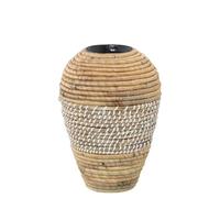 Alexandra House Living Jarrón Hierba de mar 21 x 21 x 30 cm