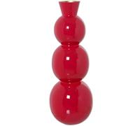 Alexandra House Living Jarrón Rojo Metal 17 x 17 x 45 cm