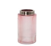 Alexandra House Living Jarrón Rosa Cristal 12 x 20 cm