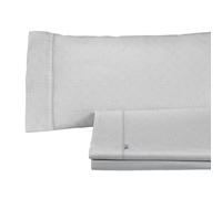 Alexandra House Living Juego de Sábanas Estelia Gris Perla Cama de 150 4 Piezas