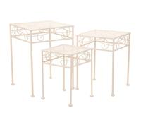 Alexandra House Living Soporte para Maceta Blanco Metal Hierro 25 x 45 x 72 cm